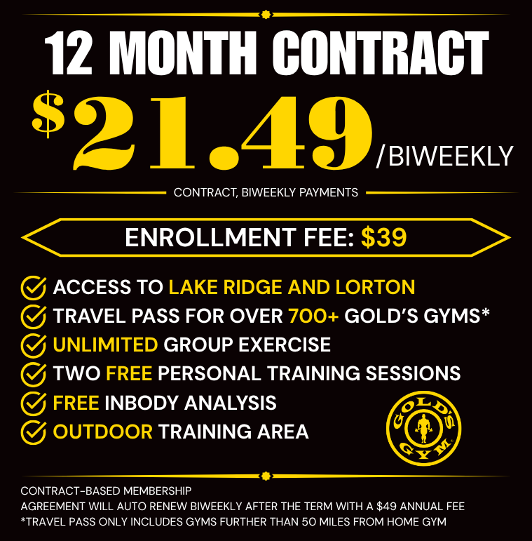 Join Now | Gold's Gym Woodbridge (Lake Ridge) - Gold's Gym VA